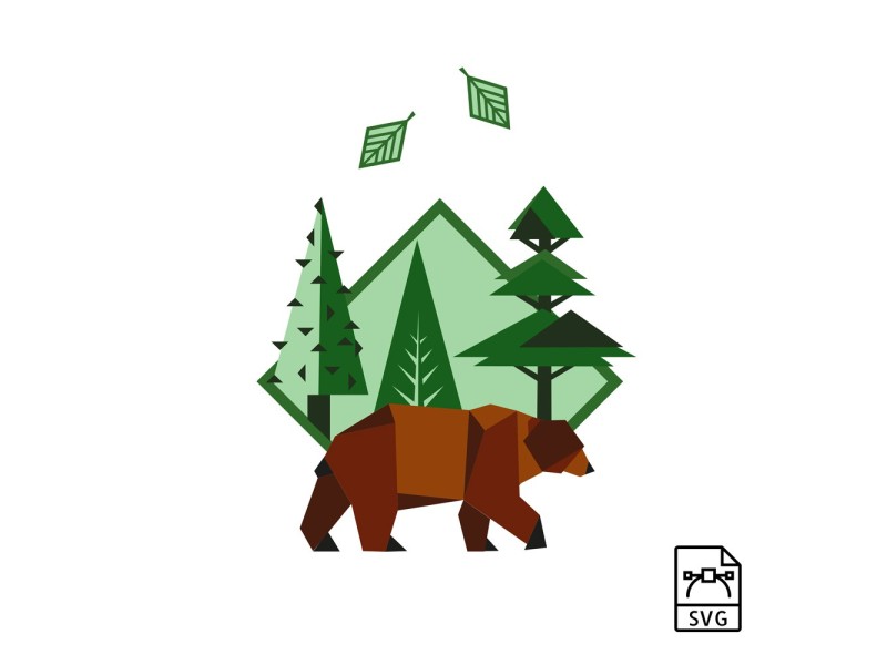 Brown bear - Vector graphics