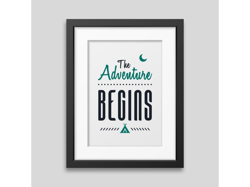 The adventure begins Framed poster